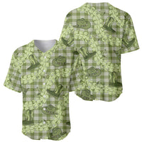 Lime Palaka Hawaii Cowboy Baseball Jersey Puakenikeni Lei Paniolo Papale Seamless Vibes - Polynesian Pride