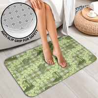 Lime Palaka Hawaii Cowboy Bathroom Set Puakenikeni Lei Paniolo Papale Seamless Vibes - Polynesian Pride