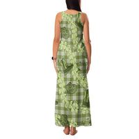 Lime Palaka Hawaii Cowboy Family Matching Tank Maxi Dress and Hawaiian Shirt Puakenikeni Lei Paniolo Papale Seamless Vibes - Polynesian Pride