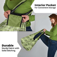 Lime Palaka Hawaii Cowboy Grocery Bag Puakenikeni Lei Paniolo Papale Seamless Vibes - Polynesian Pride