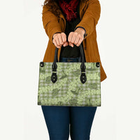Lime Palaka Hawaii Cowboy Leather Bag Puakenikeni Lei Paniolo Papale Seamless Vibes LT14 - Polynesian Pride