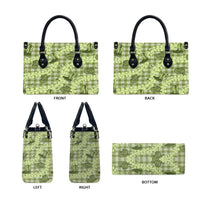 Lime Palaka Hawaii Cowboy Leather Bag Puakenikeni Lei Paniolo Papale Seamless Vibes LT14 - Polynesian Pride