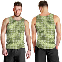 Lime Palaka Hawaii Cowboy Men Tank Top Puakenikeni Lei Paniolo Papale Seamless Vibes - Polynesian Pride