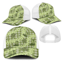 Lime Palaka Hawaii Cowboy Mesh Trucker Cap Puakenikeni Lei Paniolo Papale Seamless Vibes - Polynesian Pride