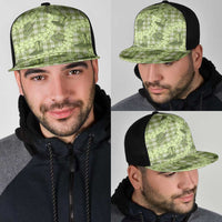 Lime Palaka Hawaii Cowboy Mesh Trucker Cap Puakenikeni Lei Paniolo Papale Seamless Vibes - Polynesian Pride