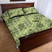 Lime Palaka Hawaii Cowboy Quilt Bed Set Puakenikeni Lei Paniolo Papale Seamless Vibes - Polynesian Pride