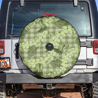 Lime Palaka Hawaii Cowboy Spare Tire Cover Puakenikeni Lei Paniolo Papale Seamless Vibes - Polynesian Pride