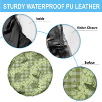 Lime Palaka Hawaii Cowboy Spare Tire Cover Puakenikeni Lei Paniolo Papale Seamless Vibes - Polynesian Pride