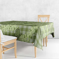 Lime Palaka Hawaii Cowboy Tablecloth Puakenikeni Lei Paniolo Papale Seamless Vibes - Polynesian Pride