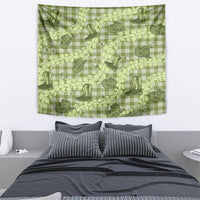 Lime Palaka Hawaii Cowboy Tapestry Puakenikeni Lei Paniolo Papale Seamless Vibes - Polynesian Pride