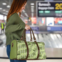 Lime Palaka Hawaii Cowboy Travel Bag Puakenikeni Lei Paniolo Papale Seamless Vibes - Polynesian Pride