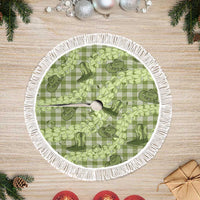 Lime Palaka Hawaii Cowboy Tree Skirt Puakenikeni Lei Paniolo Papale Seamless Vibes - Polynesian Pride