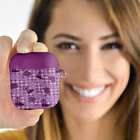 Purple Palaka Hawaii Cowboy AirPods Case Puakenikeni Lei Paniolo Papale Seamless Vibes LT14 Purple - Polynesian Pride