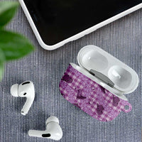 Purple Palaka Hawaii Cowboy AirPods Case Puakenikeni Lei Paniolo Papale Seamless Vibes LT14 - Polynesian Pride