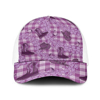 Purple Palaka Hawaii Cowboy Baseball Net Cap Puakenikeni Lei Paniolo Papale Seamless Vibes - Polynesian Pride