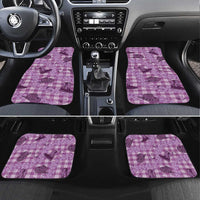 Purple Palaka Hawaii Cowboy Car Mats Puakenikeni Lei Paniolo Papale Seamless Vibes - Polynesian Pride