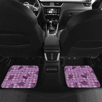 Purple Palaka Hawaii Cowboy Car Mats Puakenikeni Lei Paniolo Papale Seamless Vibes - Polynesian Pride