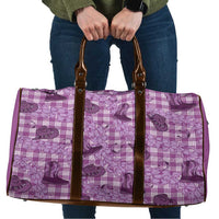 Purple Palaka Hawaii Cowboy Travel Bag Puakenikeni Lei Paniolo Papale Seamless Vibes LT14 Purple - Polynesian Pride