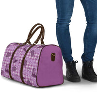Purple Palaka Hawaii Cowboy Travel Bag Puakenikeni Lei Paniolo Papale Seamless Vibes LT14 - Polynesian Pride