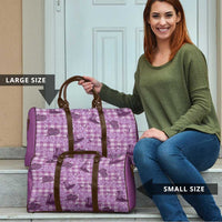 Purple Palaka Hawaii Cowboy Travel Bag Puakenikeni Lei Paniolo Papale Seamless Vibes LT14 - Polynesian Pride