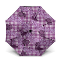 Purple Palaka Hawaii Cowboy Umbrella Puakenikeni Lei Paniolo Papale Seamless Vibes LT14 One Size Folded 11.42 inch Opened Diameter 37.4 inch Purple - Polynesian Pride