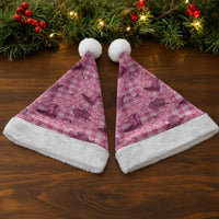 Pink Palaka Hawaii Cowboy Christmas Santa Hat Puakenikeni Lei Paniolo Papale Seamless Vibes - Polynesian Pride