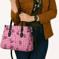 Pink Palaka Hawaii Cowboy Leather Bag Puakenikeni Lei Paniolo Papale Seamless Vibes LT14 - Polynesian Pride