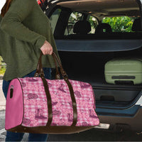 Pink Palaka Hawaii Cowboy Travel Bag Puakenikeni Lei Paniolo Papale Seamless Vibes LT14 - Polynesian Pride