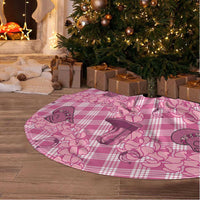Pink Palaka Hawaii Cowboy Tree Skirt Puakenikeni Lei Paniolo Papale Seamless Vibes - Polynesian Pride