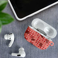 Red Palaka Hawaii Cowboy AirPods Case Puakenikeni Lei Paniolo Papale Seamless Vibes LT14 - Polynesian Pride