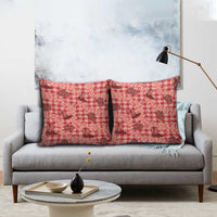 Red Palaka Hawaii Cowboy Pillow Cover Puakenikeni Lei Paniolo Papale Seamless Vibes LT14 - Polynesian Pride