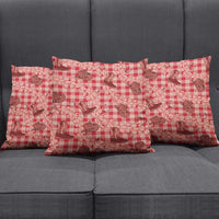 Red Palaka Hawaii Cowboy Pillow Cover Puakenikeni Lei Paniolo Papale Seamless Vibes LT14 - Polynesian Pride