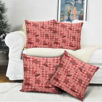 Red Palaka Hawaii Cowboy Pillow Cover Puakenikeni Lei Paniolo Papale Seamless Vibes LT14 - Polynesian Pride