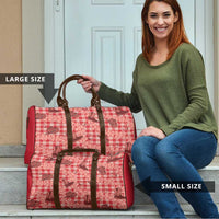 Red Palaka Hawaii Cowboy Travel Bag Puakenikeni Lei Paniolo Papale Seamless Vibes LT14 - Polynesian Pride
