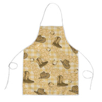 Yellow Palaka Hawaii Cowboy Apron Puakenikeni Lei Paniolo Papale Seamless Vibes LT14 Yellow - Polynesian Pride