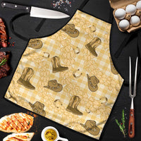 Yellow Palaka Hawaii Cowboy Apron Puakenikeni Lei Paniolo Papale Seamless Vibes LT14 Yellow - Polynesian Pride