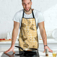 Yellow Palaka Hawaii Cowboy Apron Puakenikeni Lei Paniolo Papale Seamless Vibes LT14 - Polynesian Pride