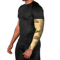 Yellow Palaka Hawaii Cowboy Arm Sleeves Puakenikeni Lei Paniolo Papale Seamless Vibes - Polynesian Pride