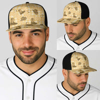 Yellow Palaka Hawaii Cowboy Baseball Net Cap Puakenikeni Lei Paniolo Papale Seamless Vibes LT14 - Polynesian Pride