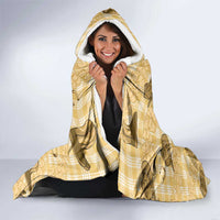 Yellow Palaka Hawaii Cowboy Hooded Blanket Puakenikeni Lei Paniolo Papale Seamless Vibes - Polynesian Pride