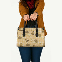 Yellow Palaka Hawaii Cowboy Leather Bag Puakenikeni Lei Paniolo Papale Seamless Vibes LT14 - Polynesian Pride