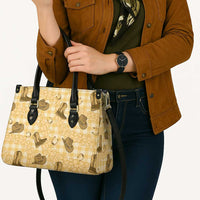 Yellow Palaka Hawaii Cowboy Leather Bag Puakenikeni Lei Paniolo Papale Seamless Vibes LT14 - Polynesian Pride