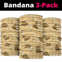 Yellow Palaka Hawaii Cowboy Neck Gaiter Puakenikeni Lei Paniolo Papale Seamless Vibes - Polynesian Pride