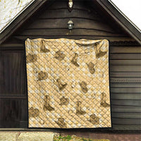 Yellow Palaka Hawaii Cowboy Quilt Puakenikeni Lei Paniolo Papale Seamless Vibes - Polynesian Pride