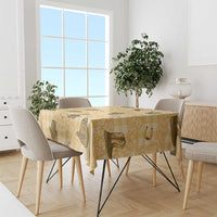 Yellow Palaka Hawaii Cowboy Tablecloth Puakenikeni Lei Paniolo Papale Seamless Vibes - Polynesian Pride