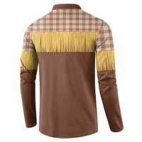 Aloha Hawaii Cowboy Custome Button Sweatshirt Puakenikeni Lei Palaka Tassel Style - Polynesian Pride