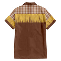 Aloha Hawaii Cowboy Custome Family Matching Long Sleeve Bodycon Dress and Hawaiian Shirt Puakenikeni Lei Palaka Tassel Style - Polynesian Pride