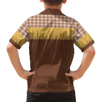 Aloha Hawaii Cowboy Custome Family Matching Off Shoulder Maxi Dress and Hawaiian Shirt Puakenikeni Lei Palaka Tassel Style - Polynesian Pride