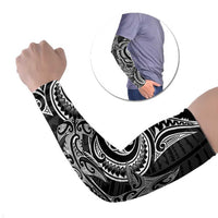 New Zealand Hammerhead Shark Arm Sleeves Maori Haehae Mangopare Black - Polynesian Pride