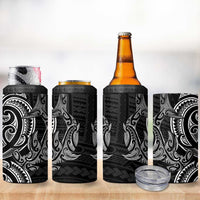 New Zealand Hammerhead Shark 4 in 1 Can Cooler Tumbler Maori Haehae Mangopare Black - Polynesian Pride